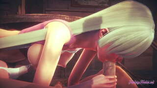 Nanatsu no Taizai هنتاي - إليزابيث مص و اخترقت